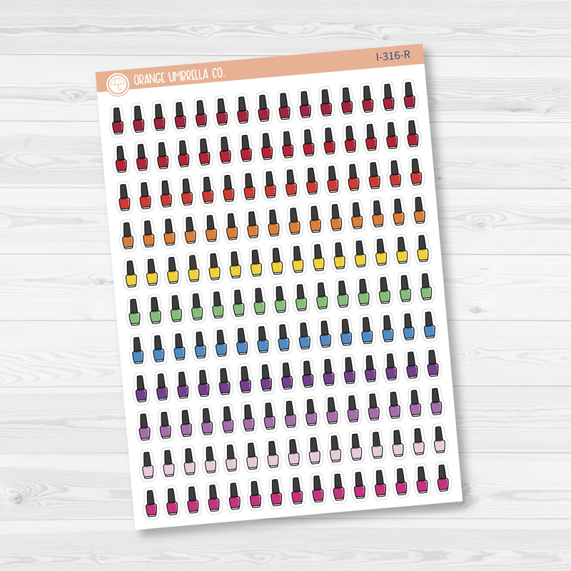 Nail Polish Bottle Icon Planner Stickers | I-316