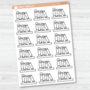 Books on Shelf Icon Planner Stickers | I-317