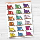 Books on Shelf Icon Planner Stickers | I-317