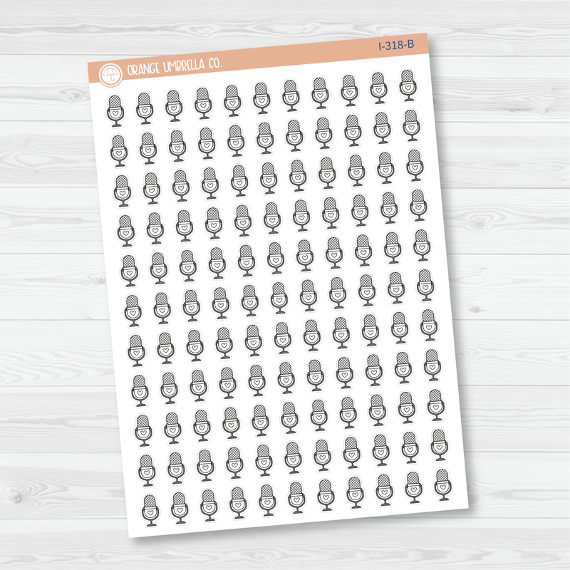 Microphone Icon Planner Stickers | I-318