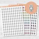 Microphone Icon Planner Stickers | I-318