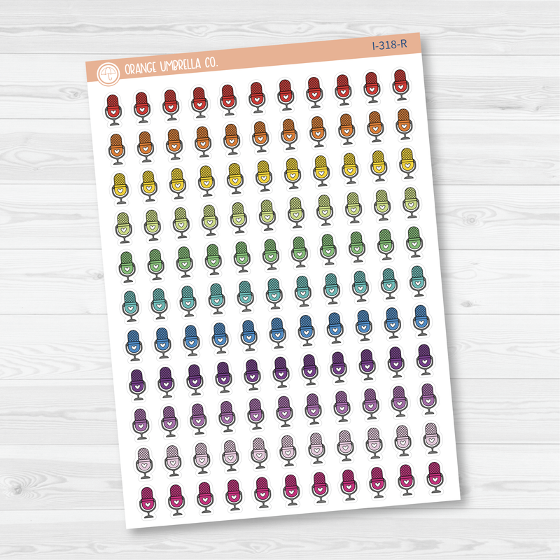 Microphone Icon Planner Stickers | I-318