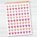 Tiny Hearts Icon Planner Stickers, Icon Tiny Hearts Labels, Color Print Planning Stickers (I-319)