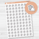 Trash Can and Bag Icon Planner Stickers, Icon Chore Labels, Cleaning Icon Stickers (I-333-B)