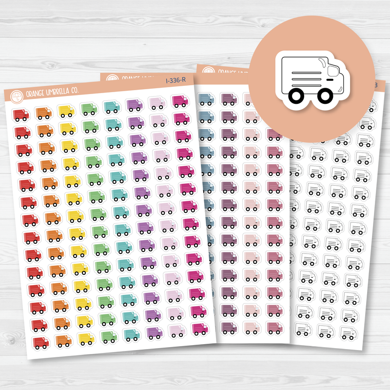 Delivery Truck Mail Truck Icon Planner Stickers | I-336