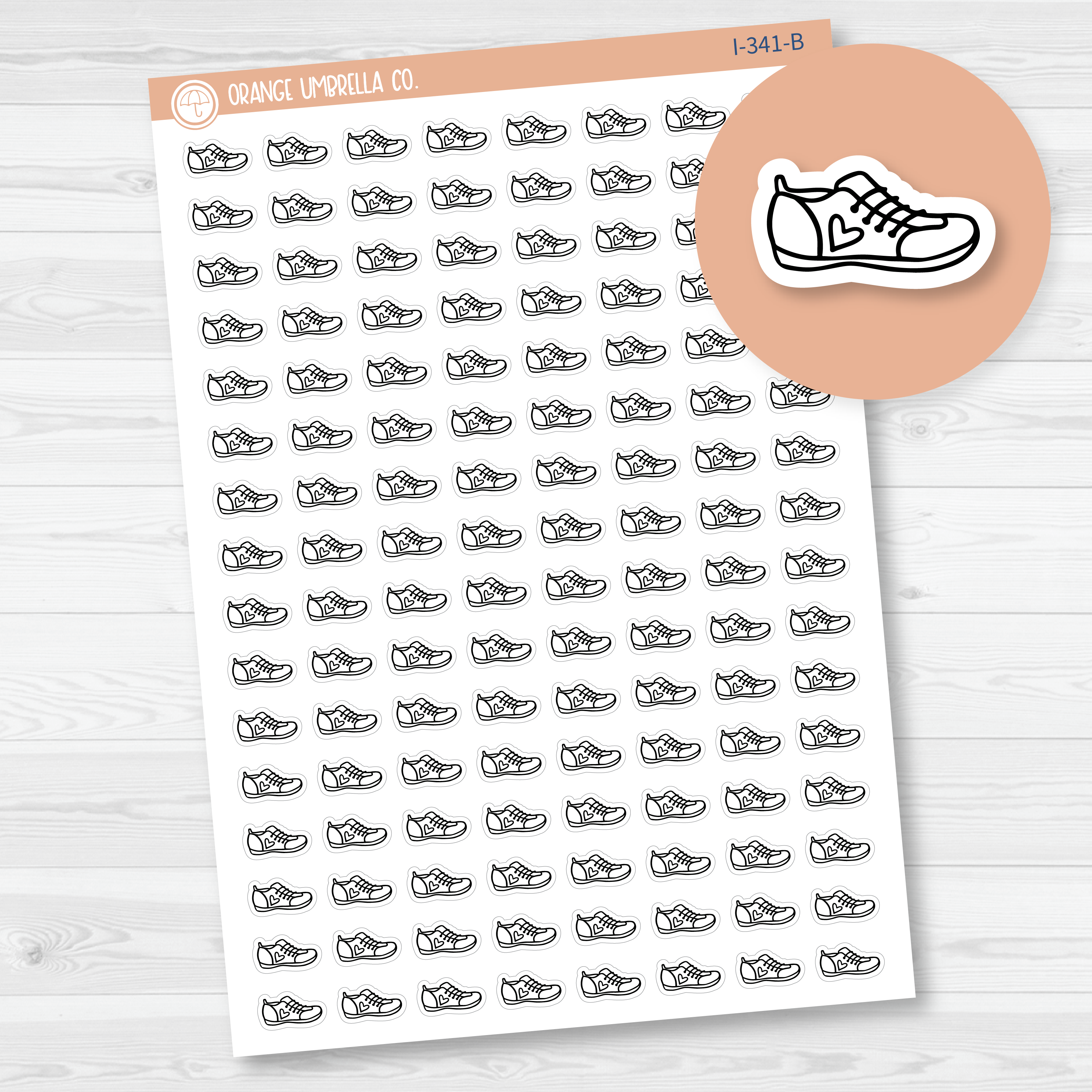 Shoe Doodle Icon Planner Stickers | I-341-B