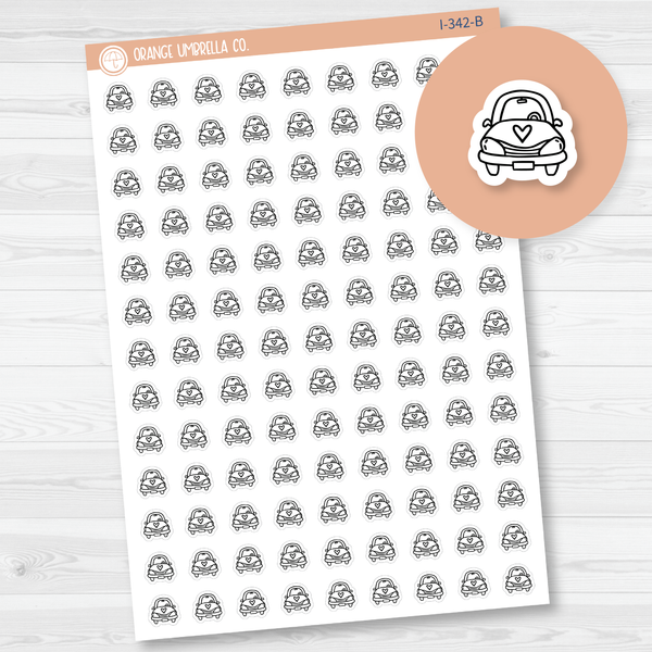 Car Doodle Icon Planner Stickers | I-342-B