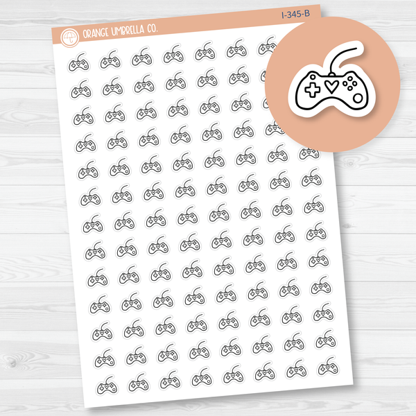 Gaming Handset Doodle Icon Planner Stickers | I-345-B