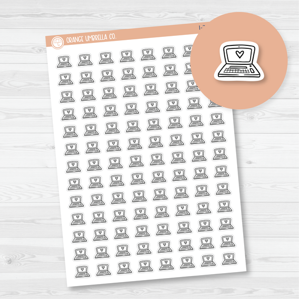 LAPTOP Doodle Icon Planner Stickers | I-369-B