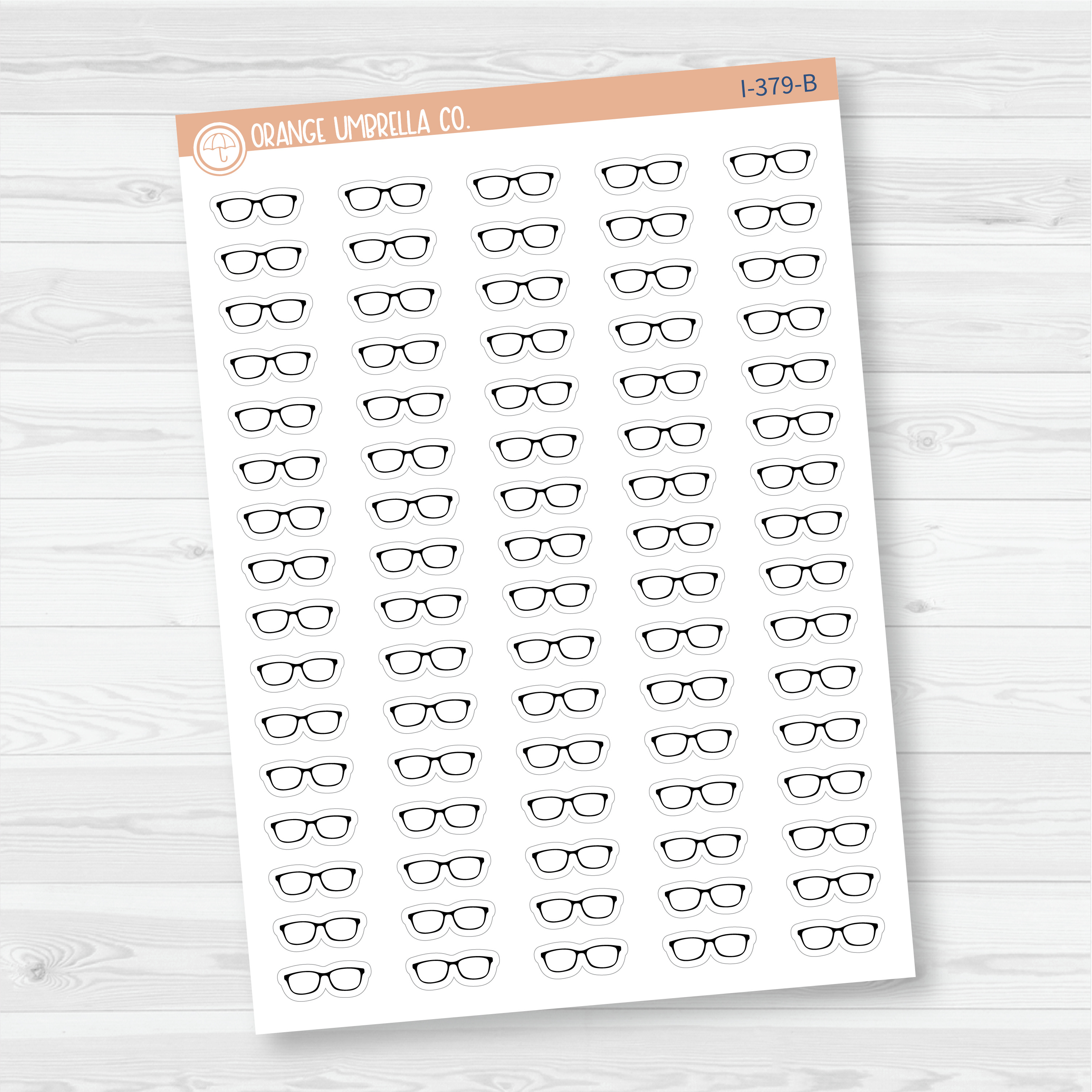 Glasses Doodle Icon Planner Stickers | I-379