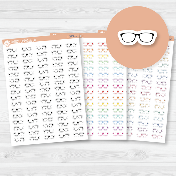 Glasses Doodle Icon Planner Stickers | I-379