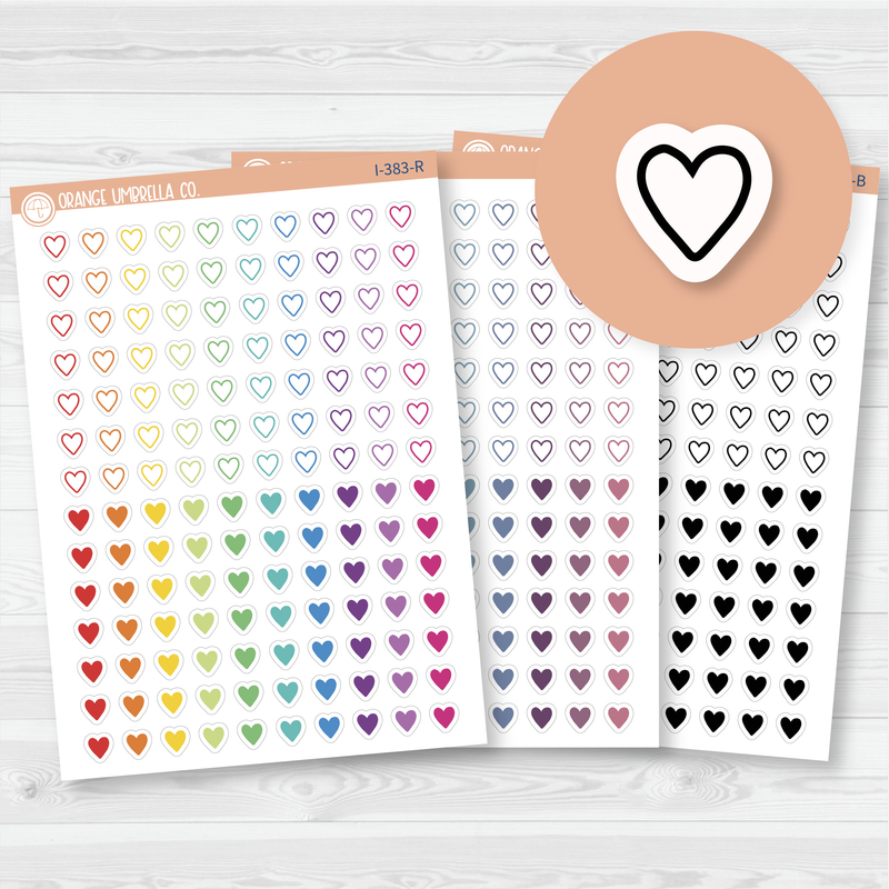 Hearts Icon Planner Stickers | I-383