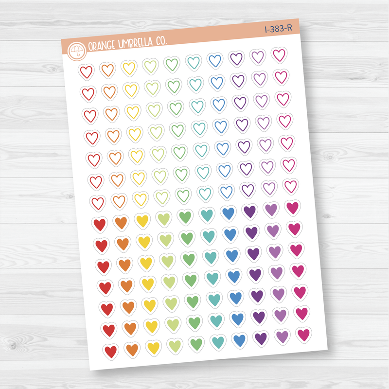 Hearts Icon Planner Stickers | I-383