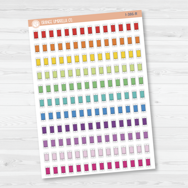 Cell Phone Icon Planner Stickers | I-386