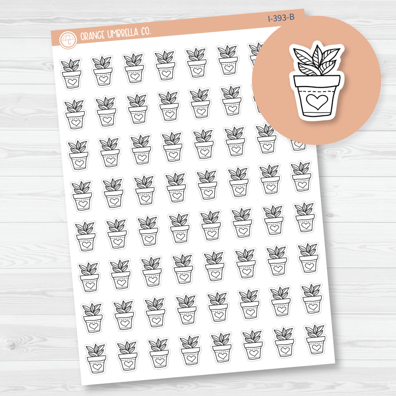 Leafy Plant Icon Planner Stickers  | I-393-B