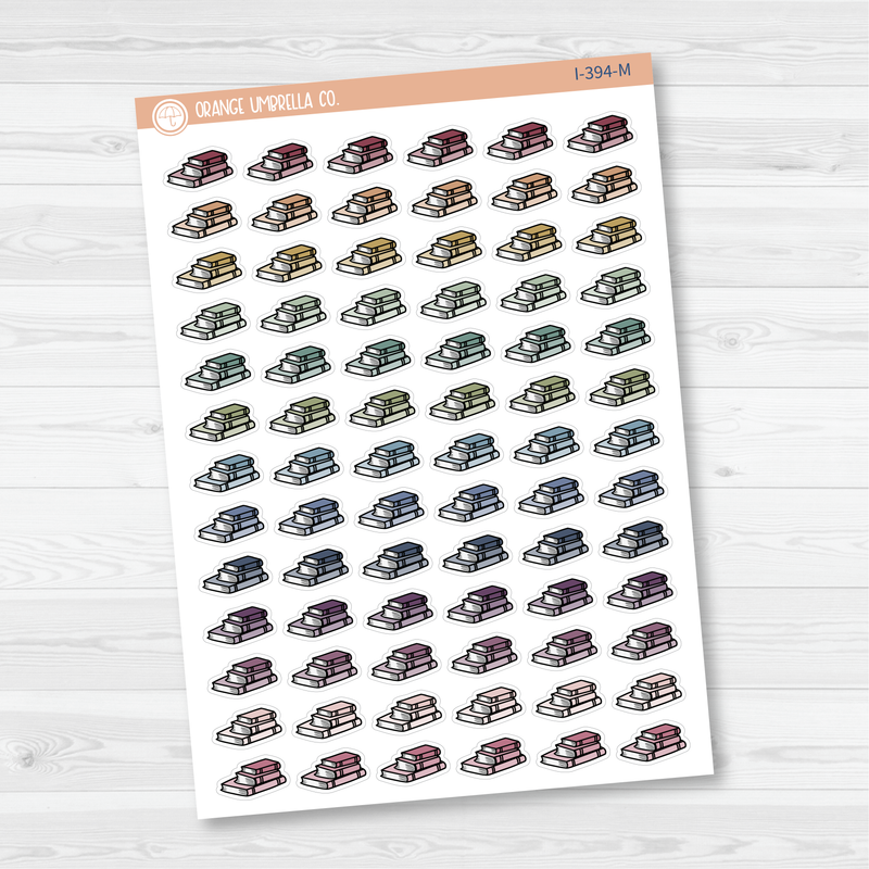 Book Stack Icon Planner Stickers | I-394
