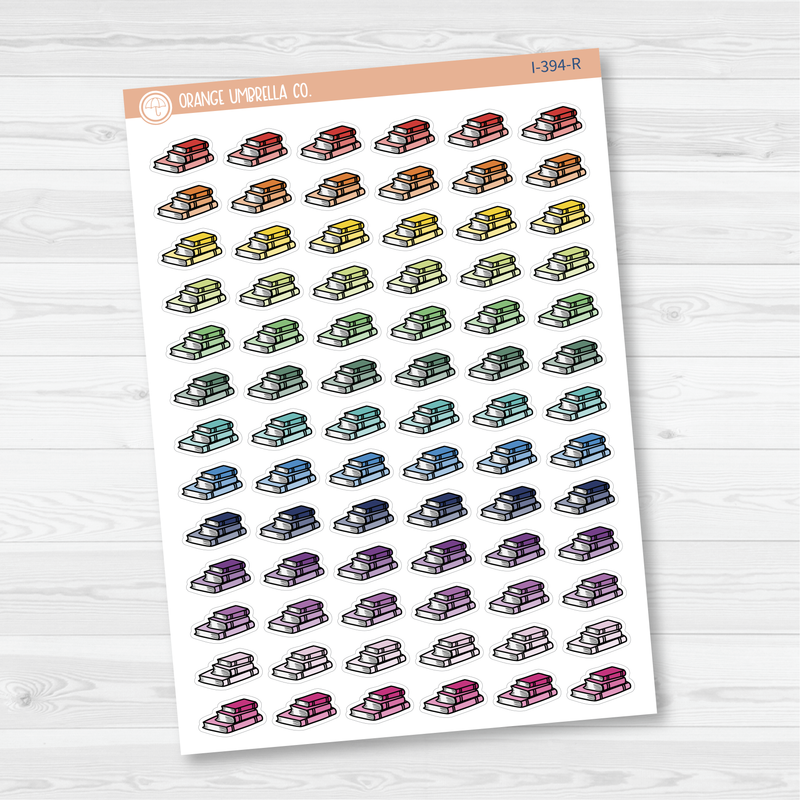 Book Stack Icon Planner Stickers | I-394
