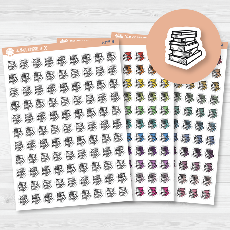 Book Stack Icon Planner Stickers | I-395