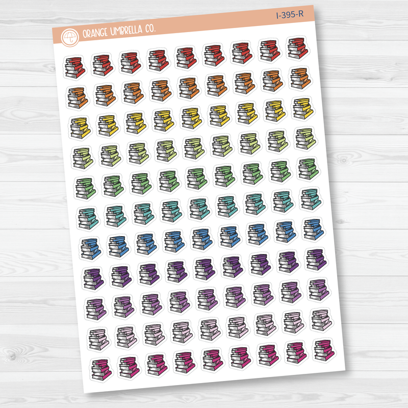 Book Stack Icon Planner Stickers | I-395