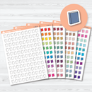  Hand doodled book reading icon planner stickers in rainbow colors | I-396 | Reading and icon stickers for planners and journals
