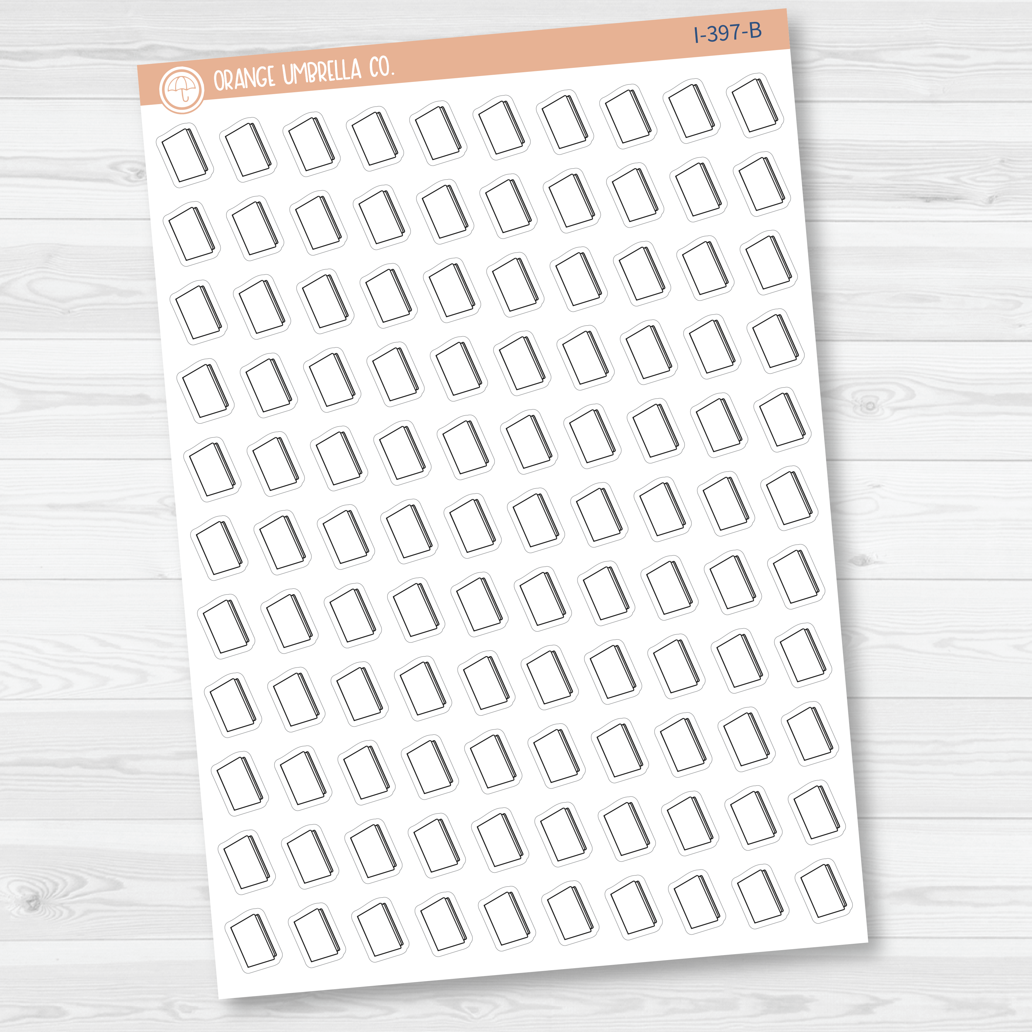 Hand Doodled Book Icon Planner Stickers | I-397