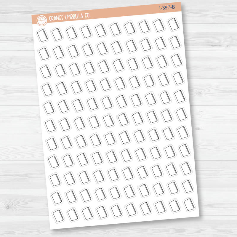 Hand Doodled Book Icon Planner Stickers | I-397