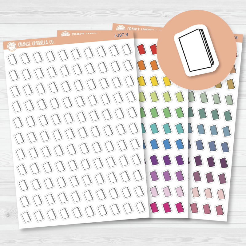 Hand Doodled Book Icon Planner Stickers | I-397