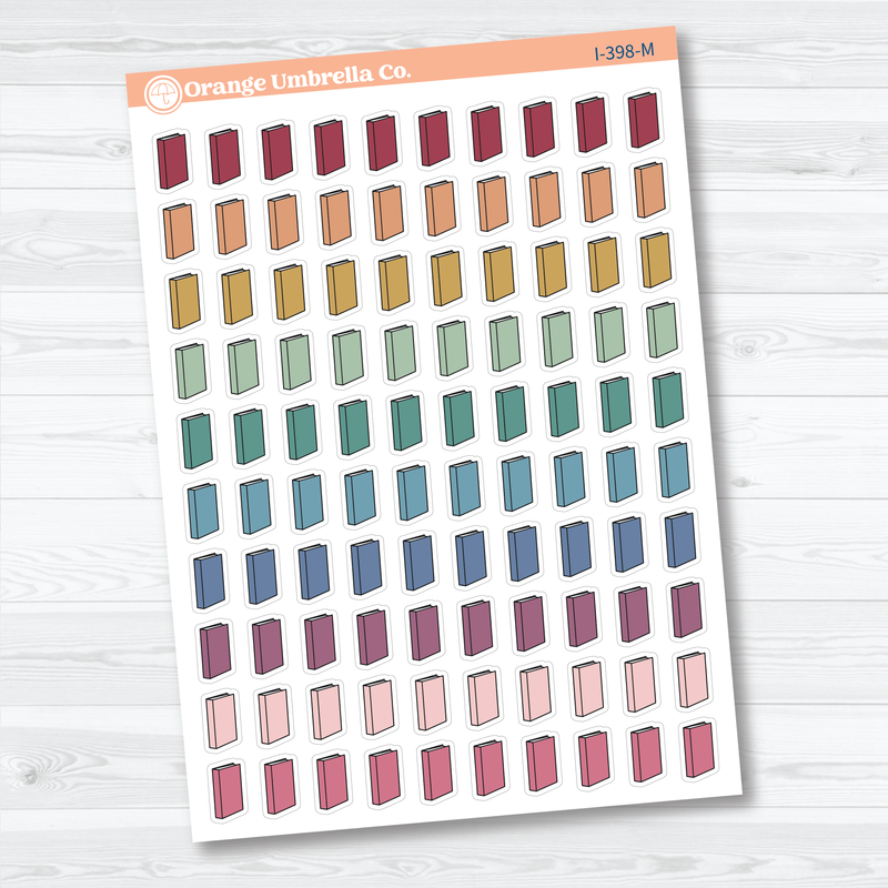 Hand Doodled Book Reading Icon Planner Stickers | Reading & Study Planner Stickers | I-398