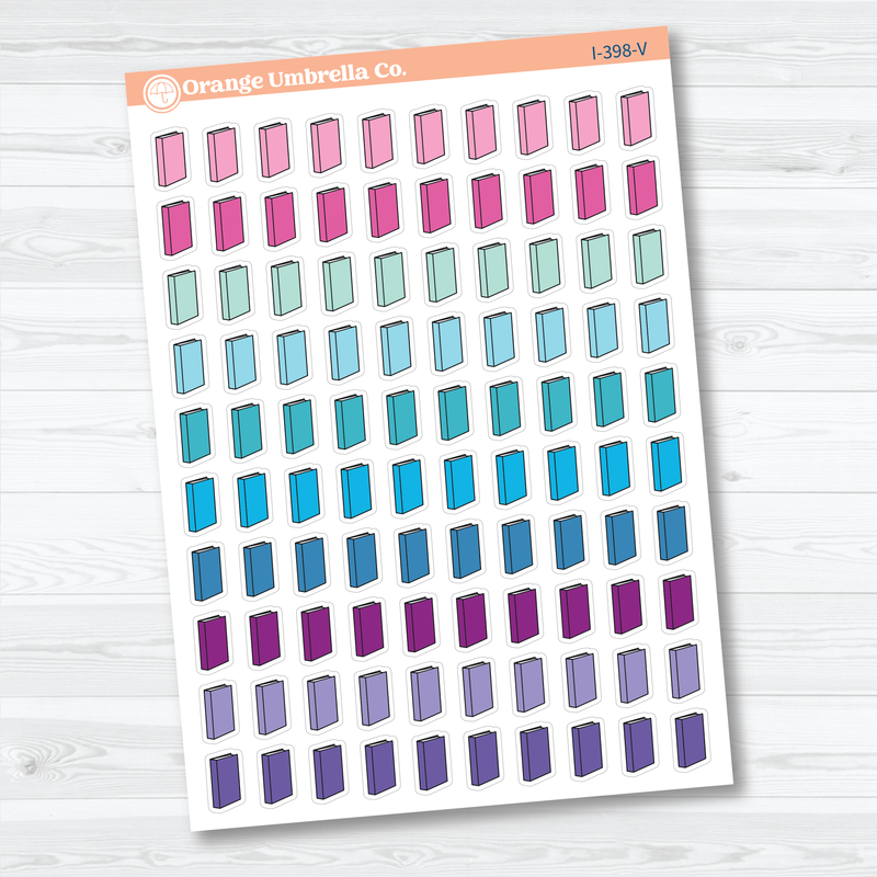 Hand Doodled Book Reading Icon Planner Stickers | Reading & Study Planner Stickers | I-398