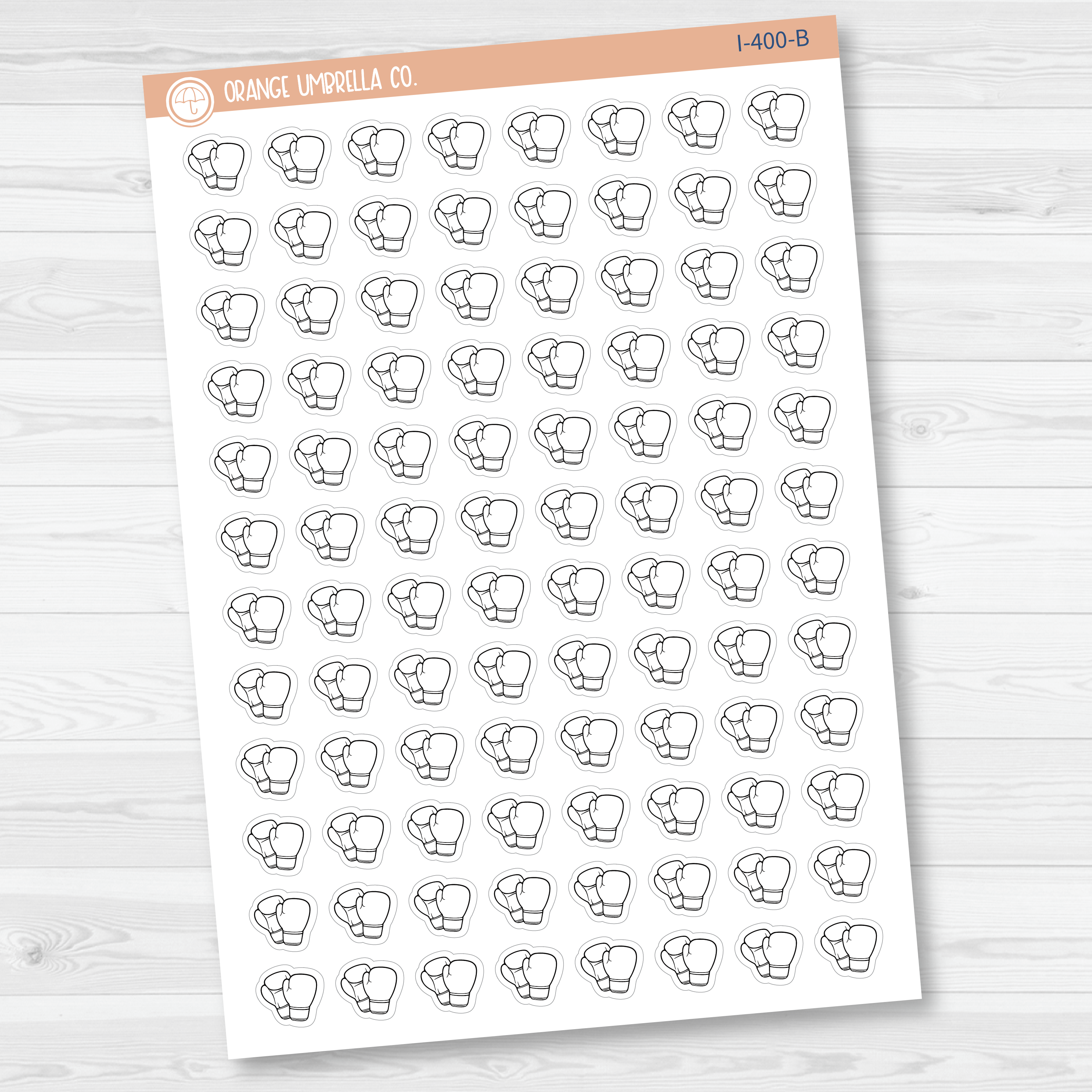 Boxing Gloves Icon Planner Stickers | I-400