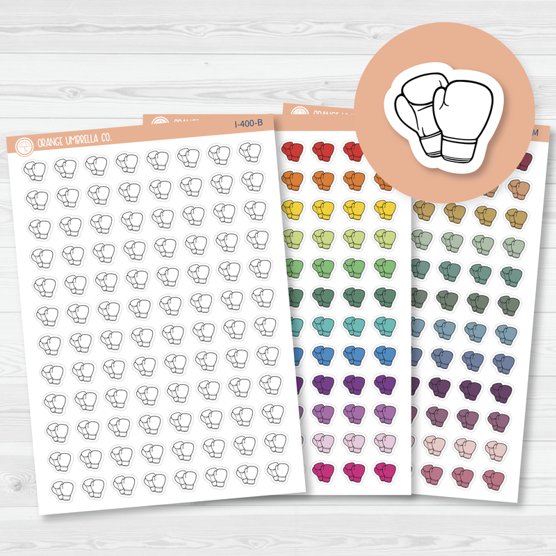 Boxing Gloves Icon Planner Stickers | I-400