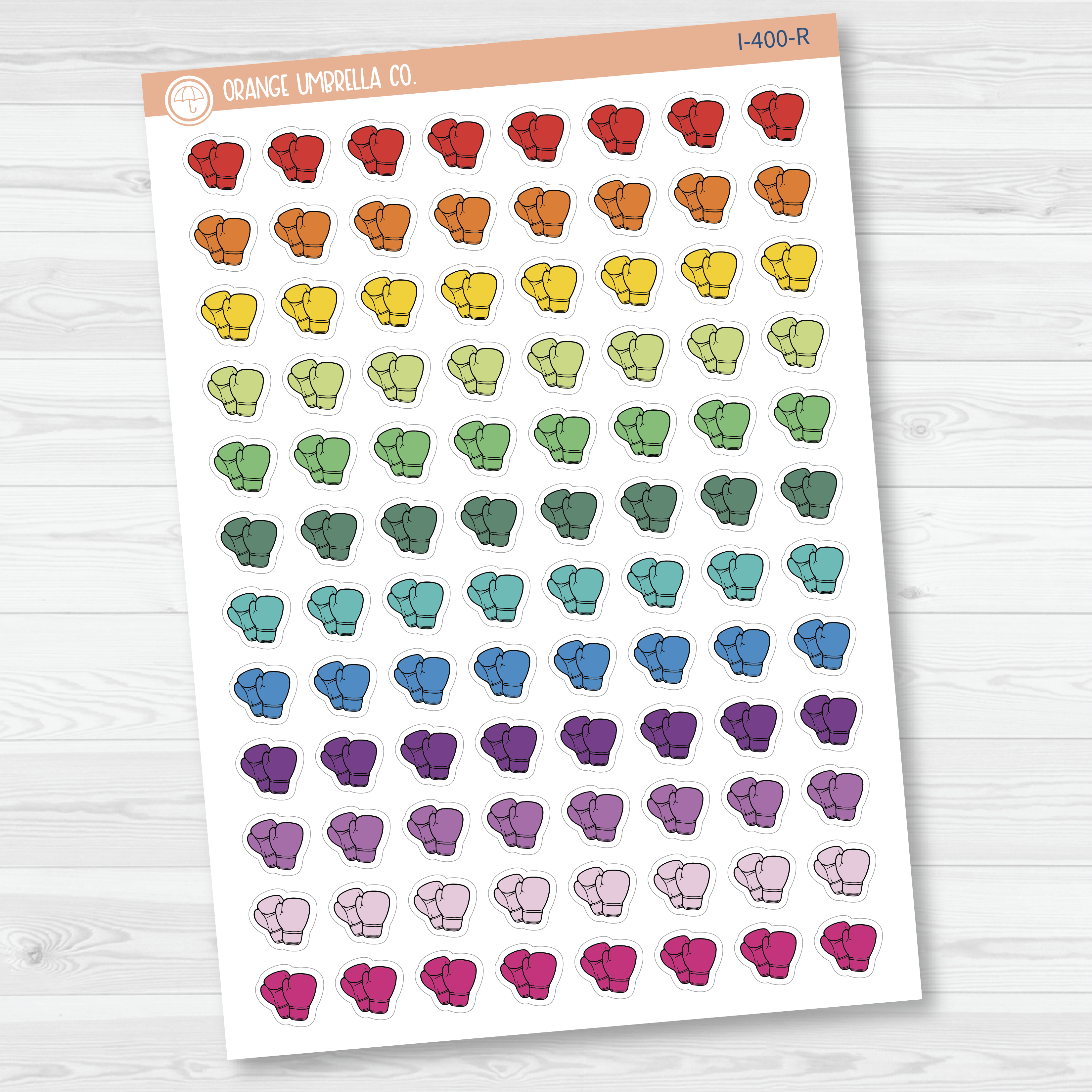 Boxing Gloves Icon Planner Stickers | I-400