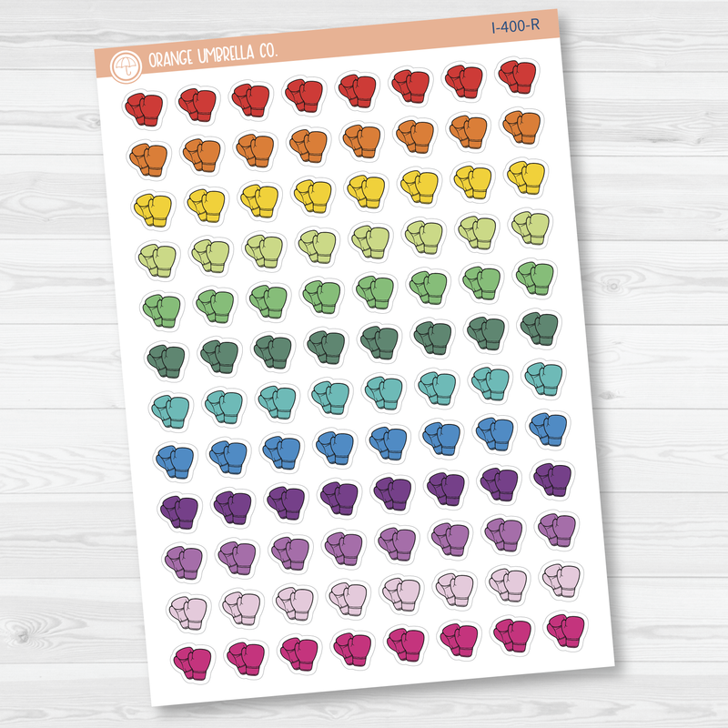 Boxing Gloves Icon Planner Stickers | I-400