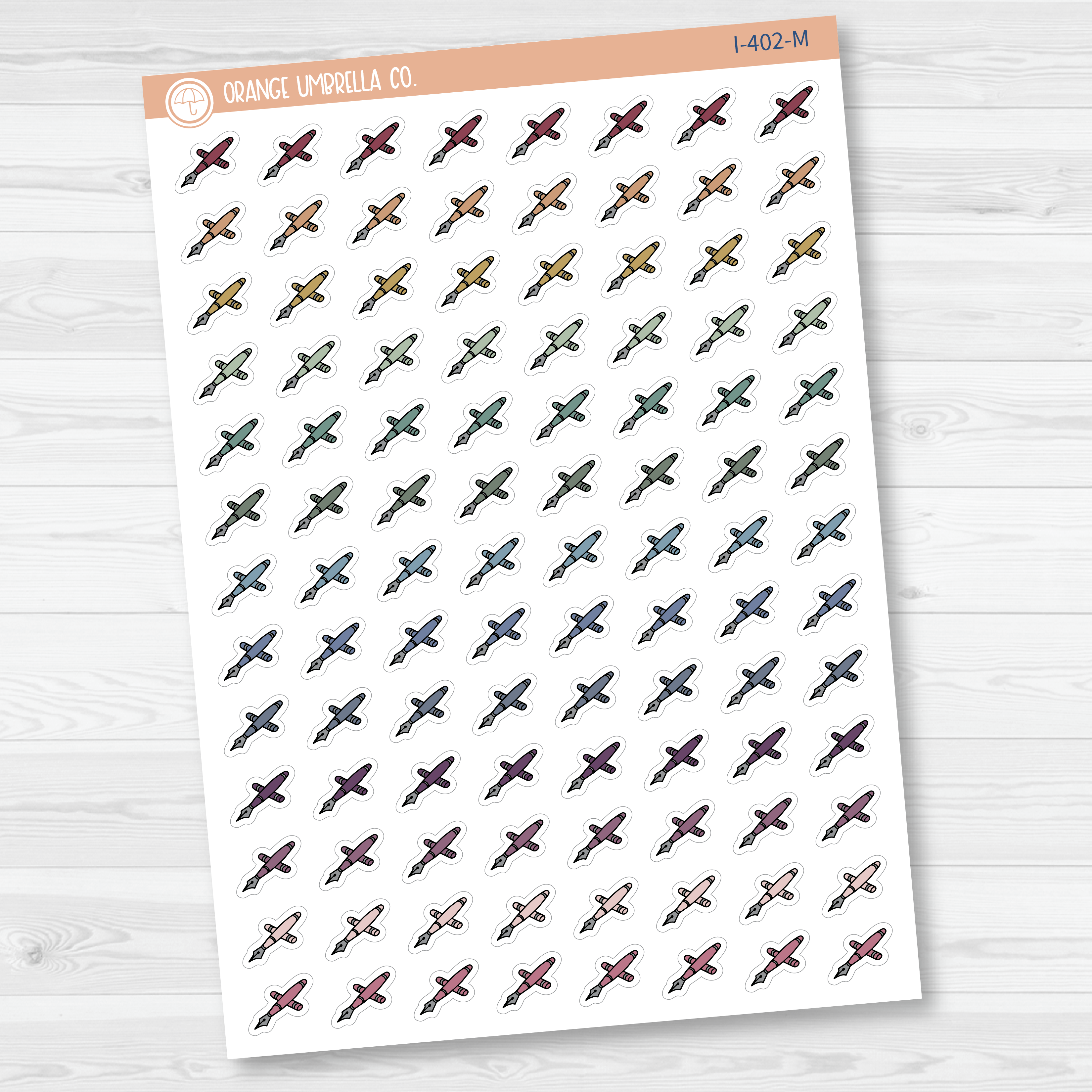 Calligraphy Fountain Pen Icon Planner Stickers | I-402