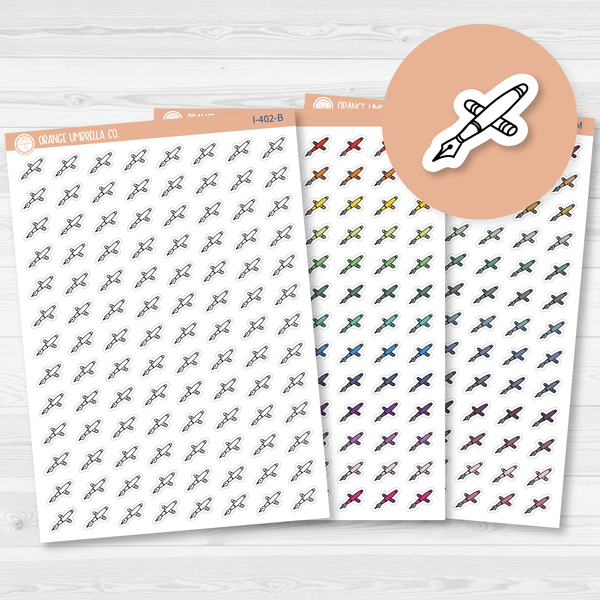 Calligraphy Fountain Pen Icon Planner Stickers | I-402