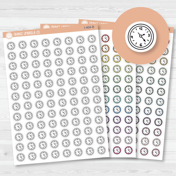 Clock Icon Planner Stickers | I-404