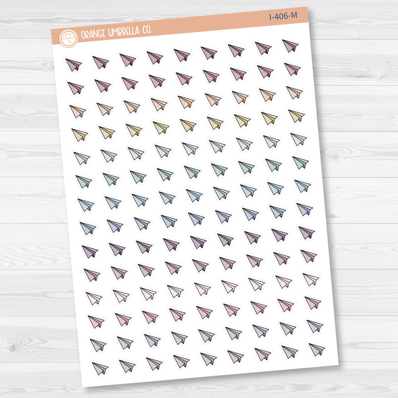 Paper Airplane Icon Planner Stickers | I-406