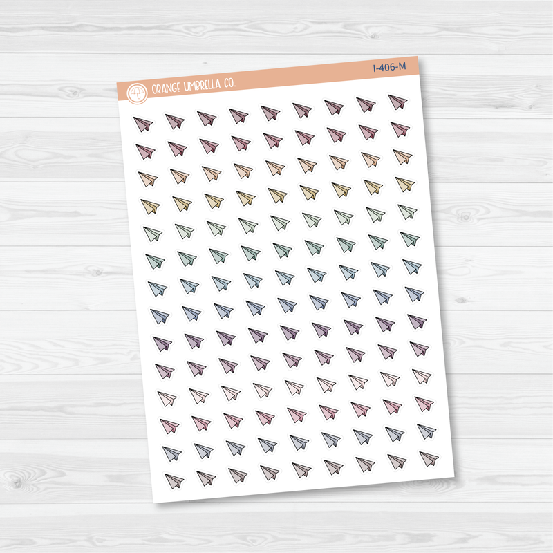 Paper Airplane Icon Planner Stickers | I-406