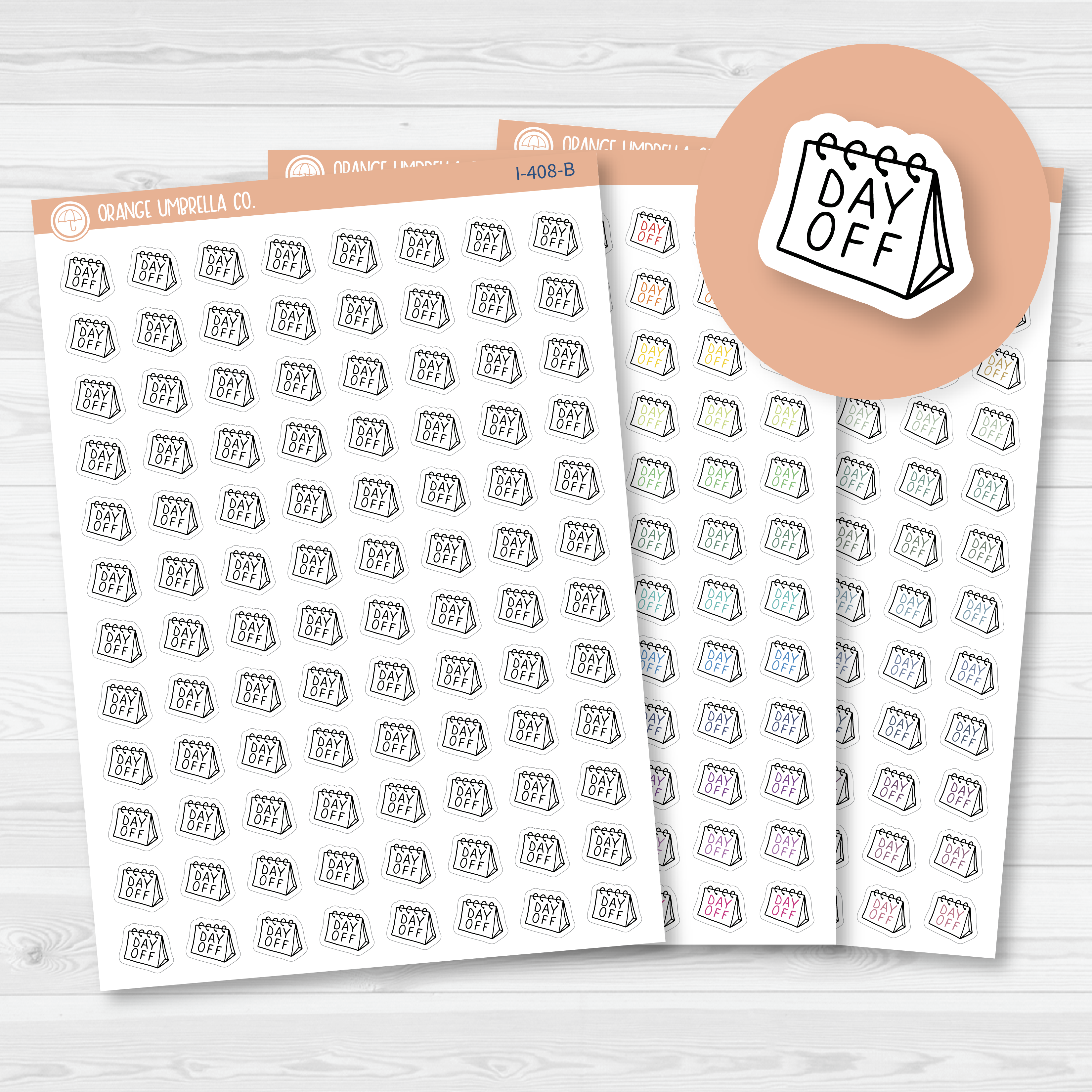 Day Off Icon Planner Stickers | I-408
