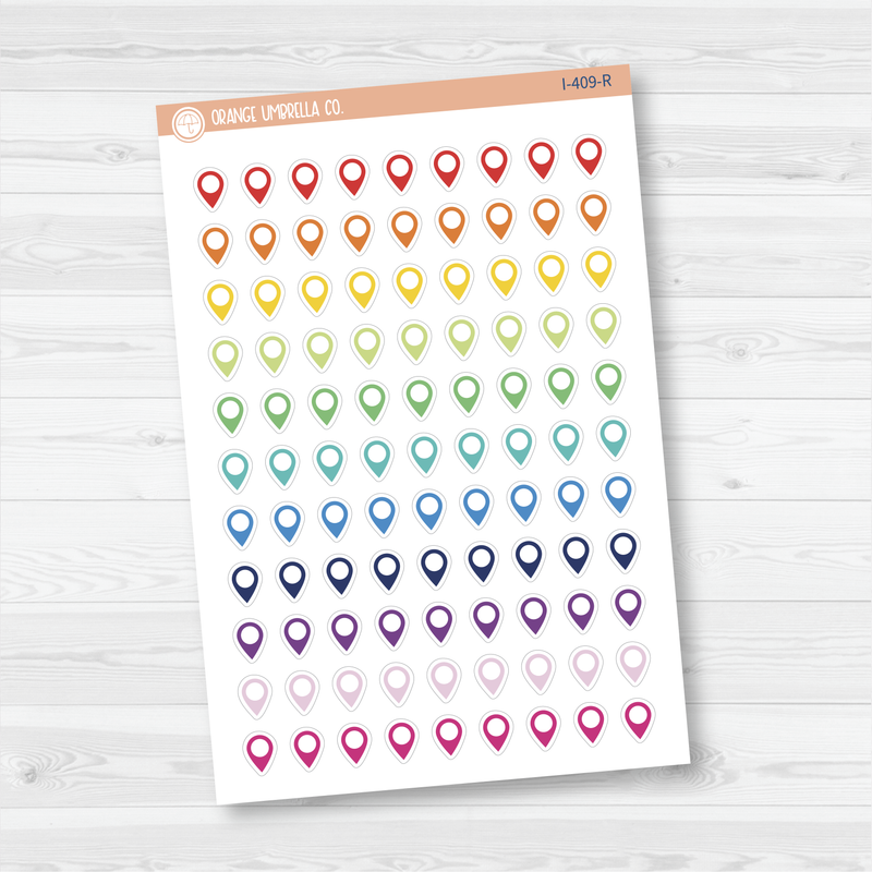 Location Map Marker Icon Planner Stickers | I-409