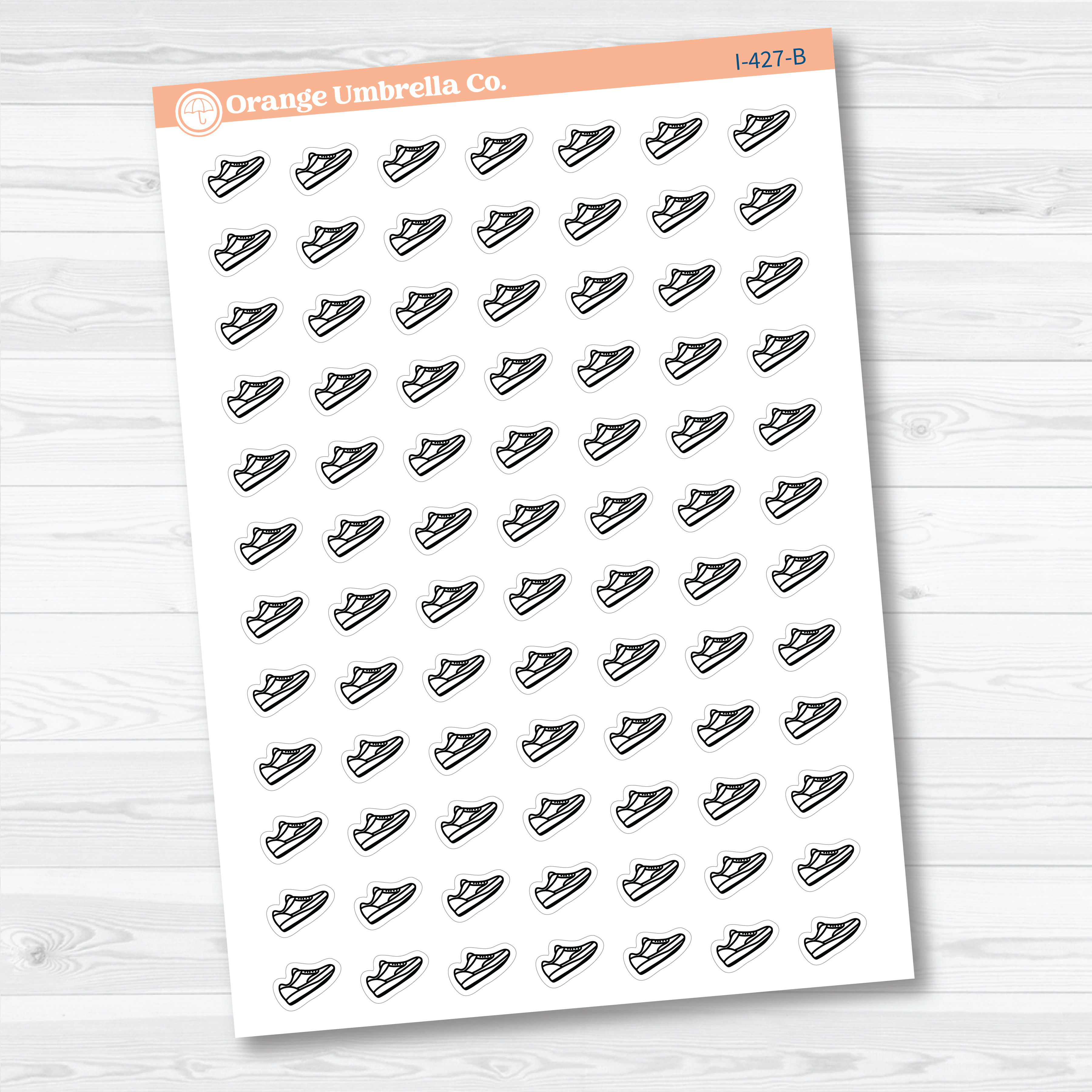 Hand Doodled Running Shoes | Planner Stickers | I-427