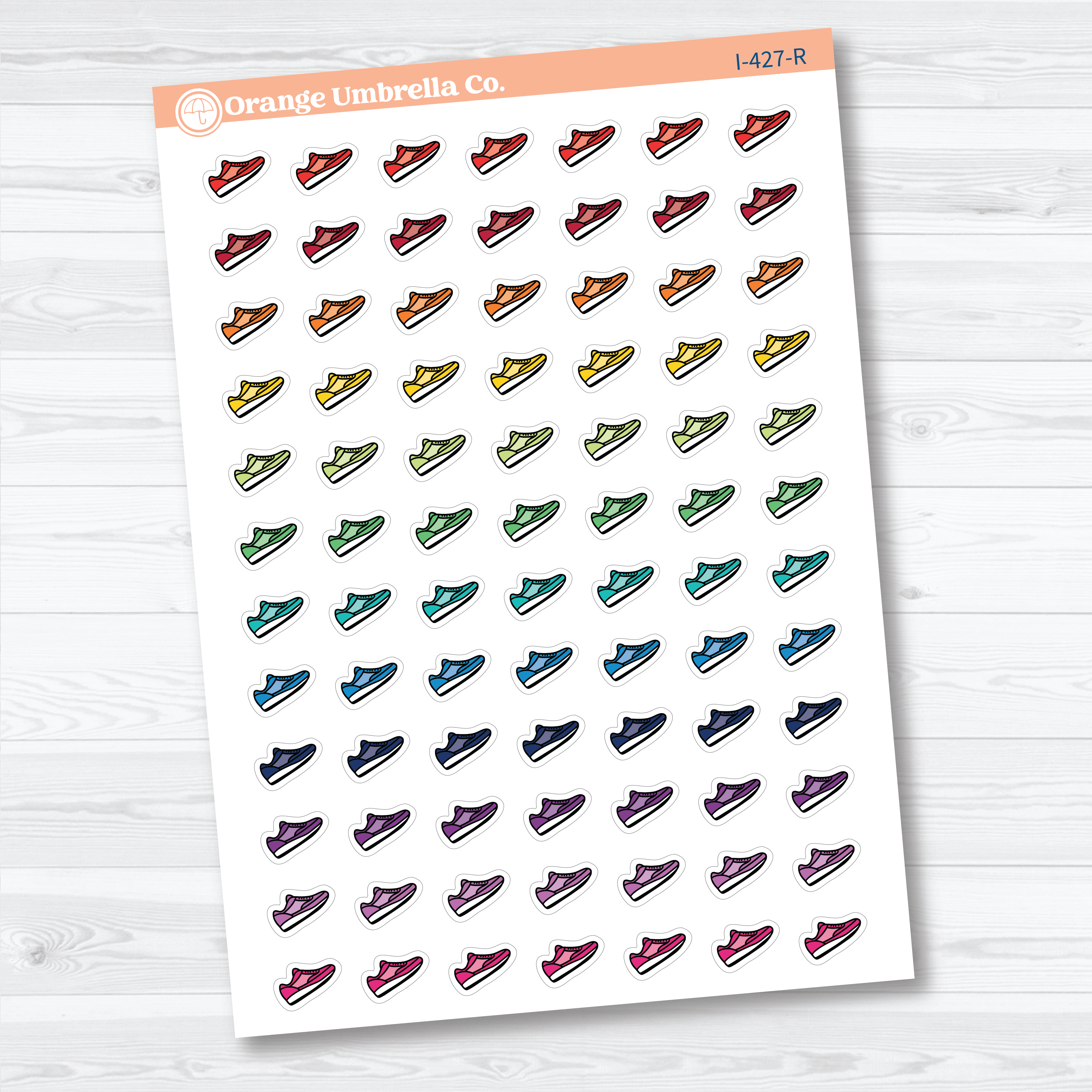 Hand Doodled Running Shoes | Planner Stickers | I-427