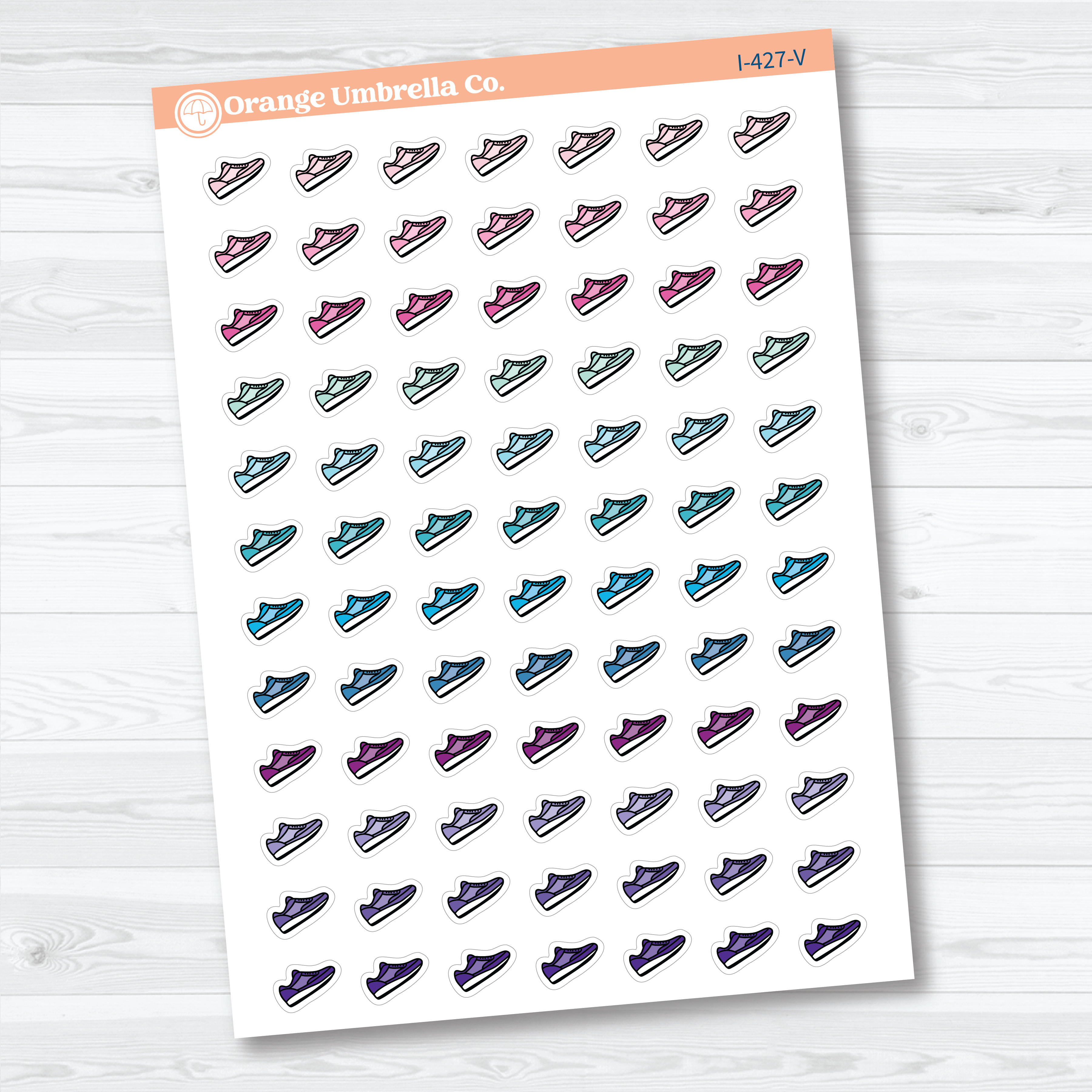 Hand Doodled Running Shoes | Planner Stickers | I-427