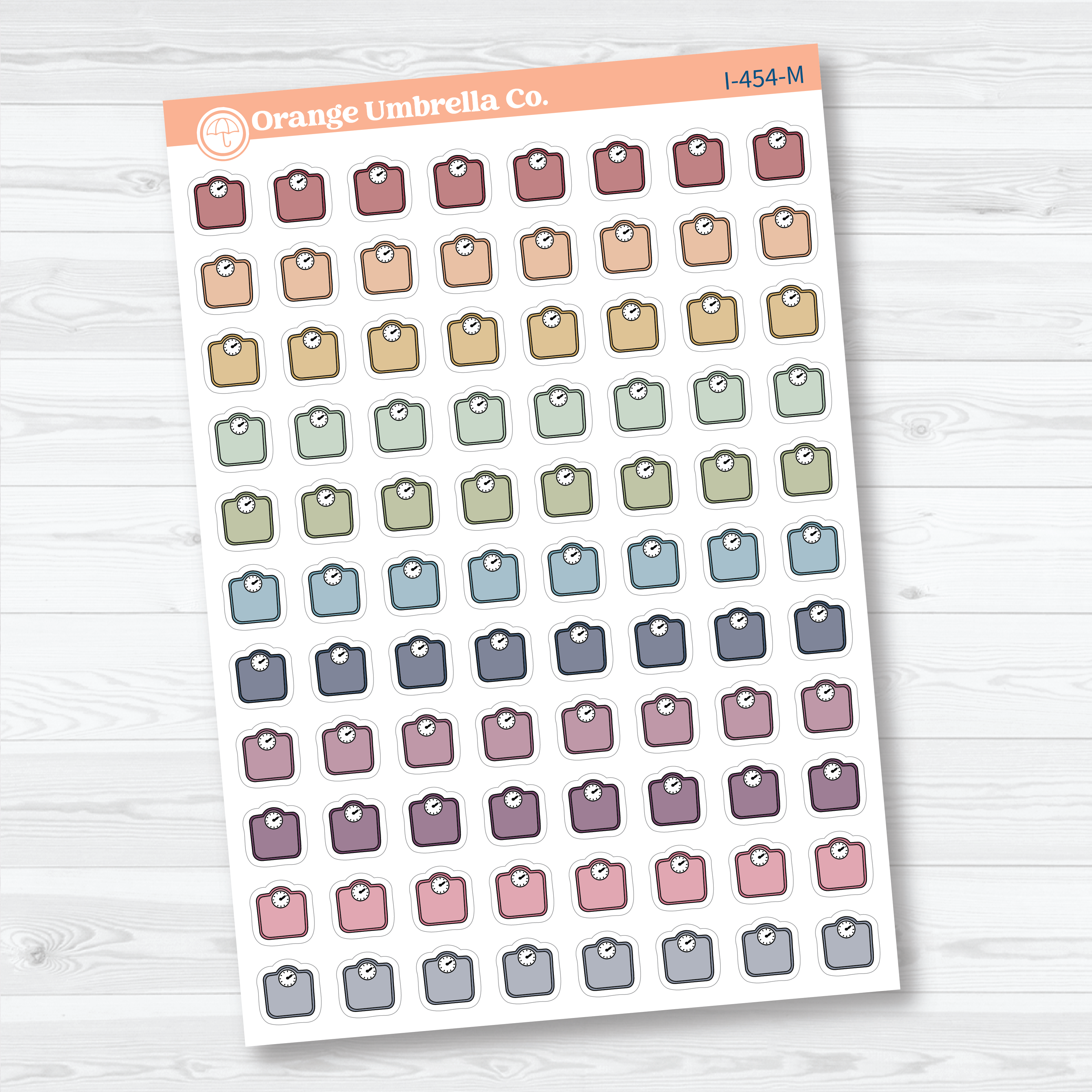 Hand Doodled Scale Icons | Planner Stickers | I-454