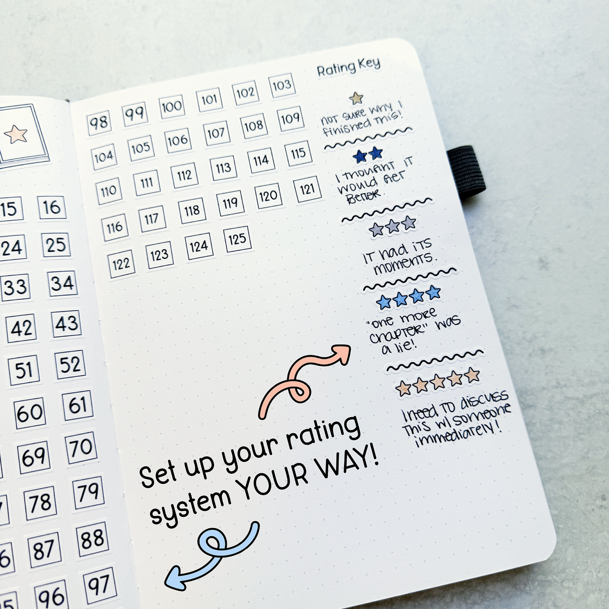 Book Ratings Tracker | Reading Journal Planner Stickers | J-015-016