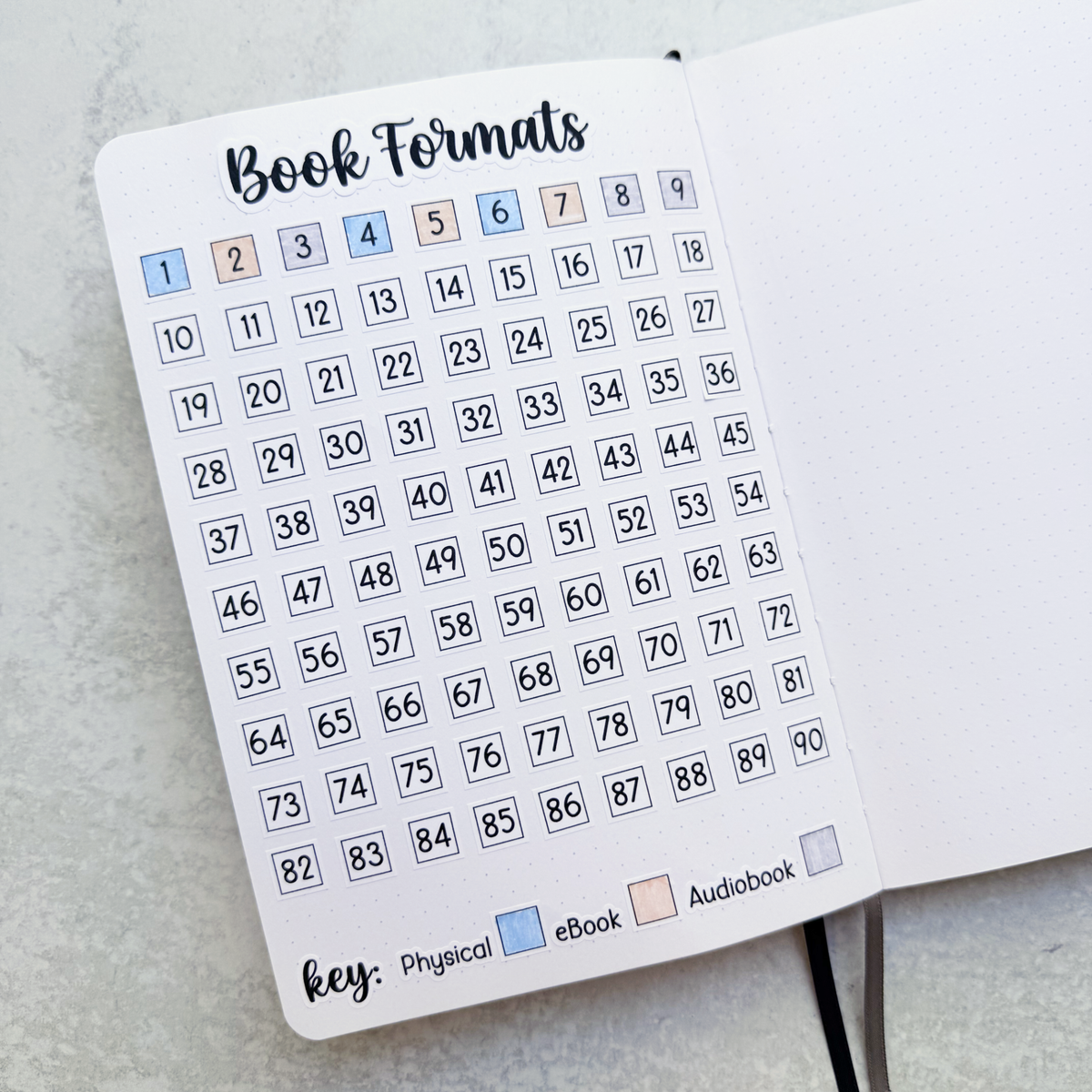 Book Formats Tracker | Reading Journal Planner Stickers | J-017-016
