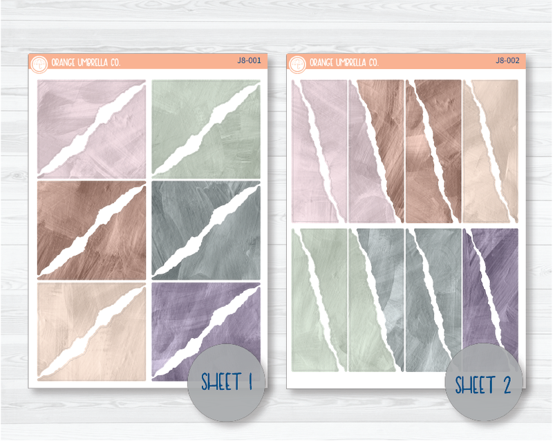 Monthly Watercolor Journaling Planner Stickers - July | White or Clear Matte | J8