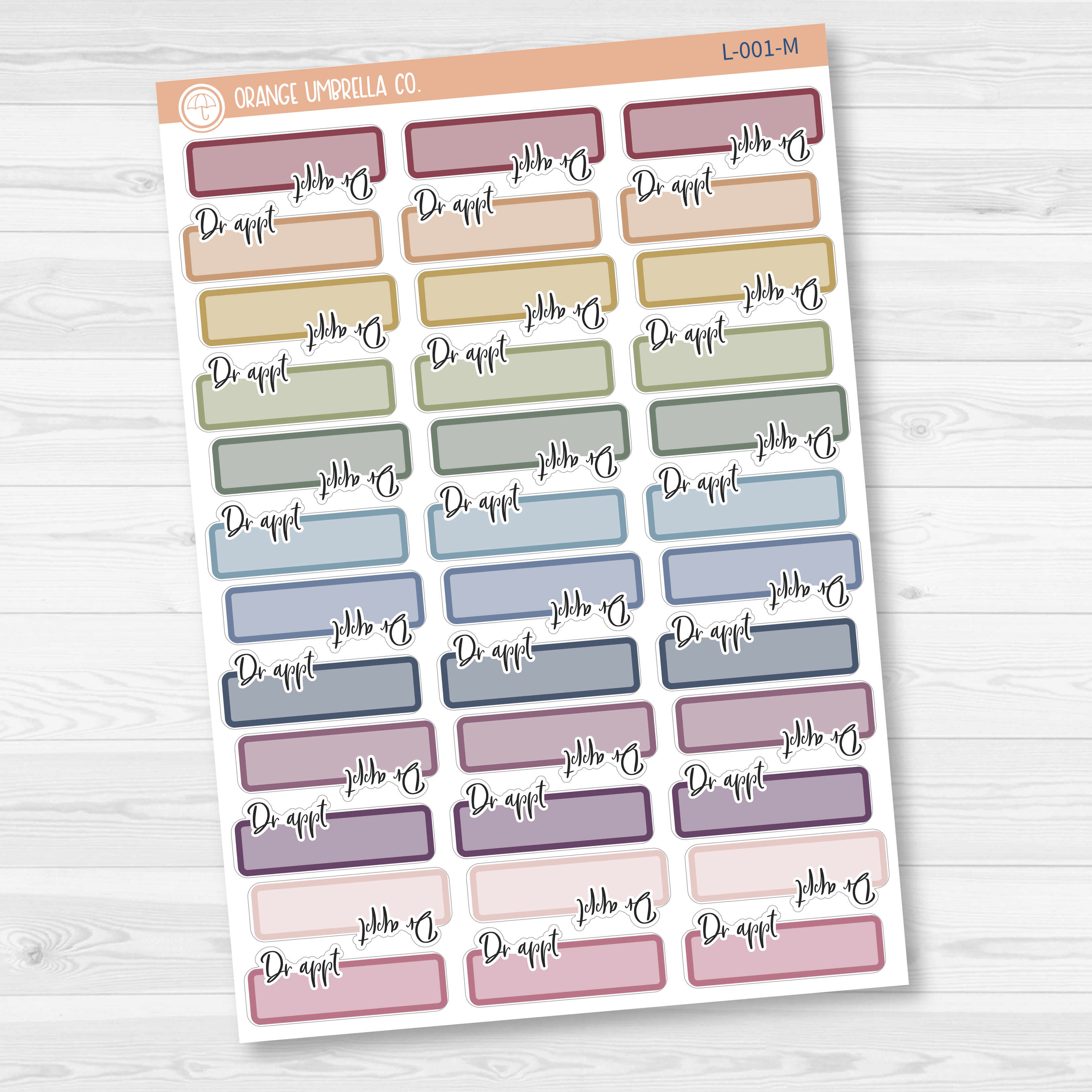 Dr. Appointment Planner Stickers  | L-001
