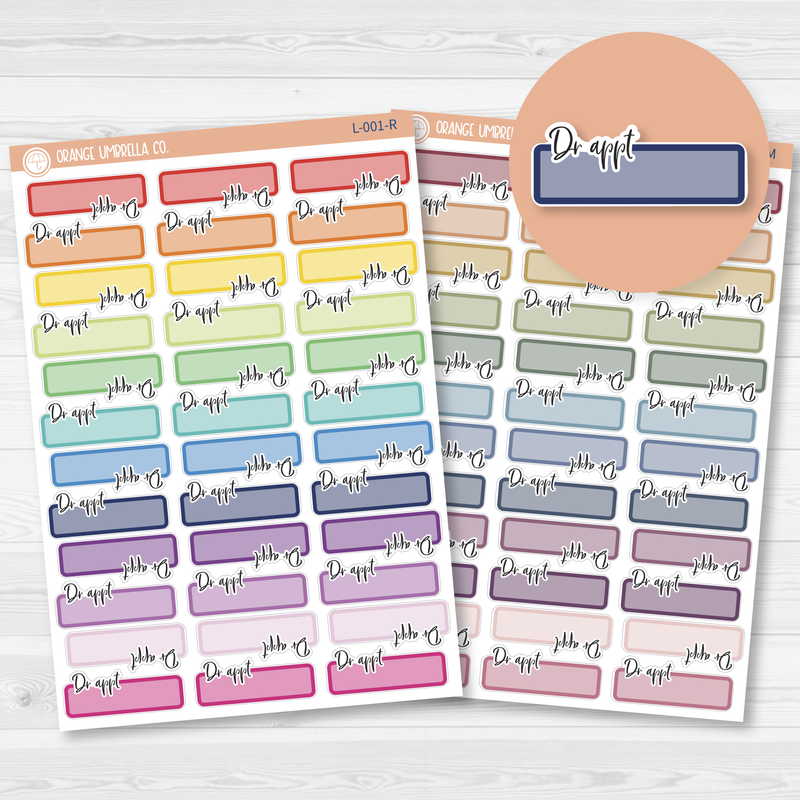 Dr. Appointment Planner Stickers | L-001 dr-appointment-planner-stickers-l-001