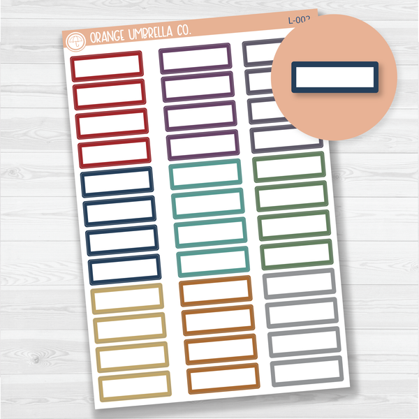 Appointment Planner Stickers - 1/3 Box | MakseLife Color | L-002